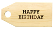 Wooden Tags - Branded 'Happy Birthday'