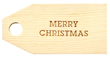 Wooden Tags - Branded 'Merry Christmas'